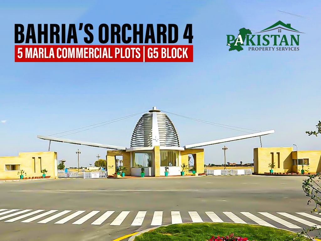 5 Marla Commercial Plots in Bahria’s Orchard 4 – G5 Block